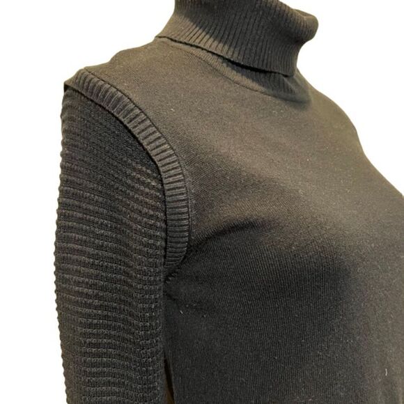 Frank Lyman Women's Turtleneck Sweater, Chiffon Back, Textured Sleeve Size Small - Picture 2 of 8